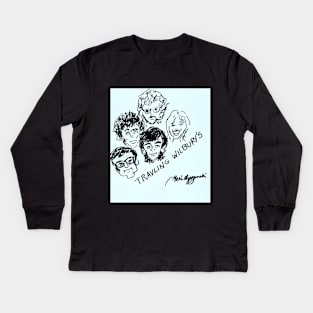 Traveling Wilburys Bob Dylan George Harrison, Jeff Lynne Roy Orbison Tomy Petty Kids Long Sleeve T-Shirt